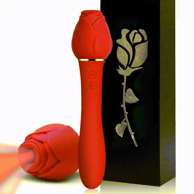 2 in 1 Rose Queen Suction Vibrator Adult Luxury 