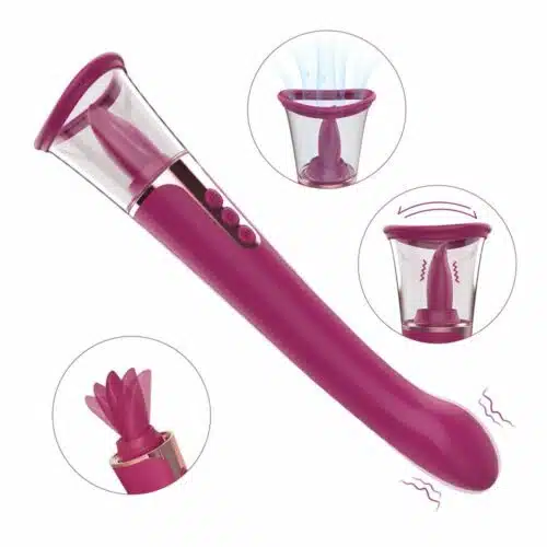 Cleopatra Licking Pro 3 in 1 BioAir Vibrator. Top Selling vibrator available at Adult Luxury the biggest sex shop in the world.