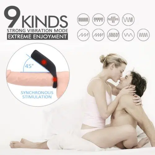 Fantasy Lust Couples Toy Cock Ring 9 Vibration Modes Adult Luxury 