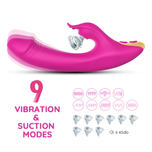 Premium Luxury Suction Rabbit Pink Vibration Modes Adult Luxury
