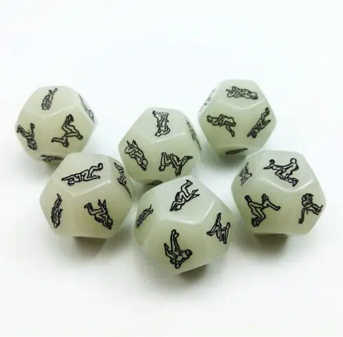 12 Sided Adult Dice : Glow In The Dark Sex Dice Adult Luxury