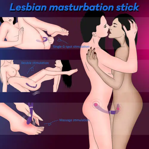 Couples Dual Pleasure Magic Vibe (Purple) Lesbian Vibrator Adult Luxury