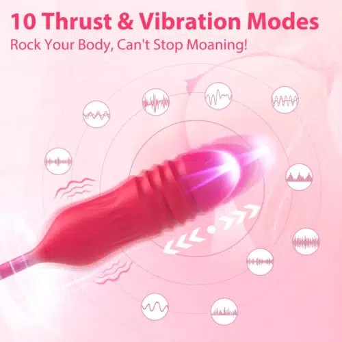 3 in 1 Au-Rose-Licking Rose Toy with Dildo Red Thrusting Modes For Vibrator Adult Luxury
