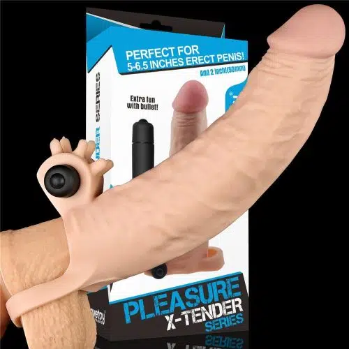 50%" Pleasure X Tender Vibrating Penis Sleeve Adult Luxury