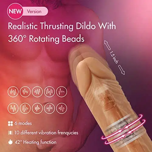 Fantasy Heating Swinging & Thrusting Remote Vibrating Dildo Adult Luxury