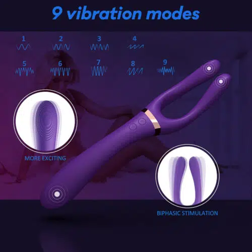 Couples Dual Pleasure Magic Vibe (Purple) Vibration Modes Adult Luxury