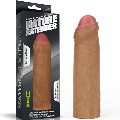 Add 1" Nature Extender Uncircumcised ( Brown)