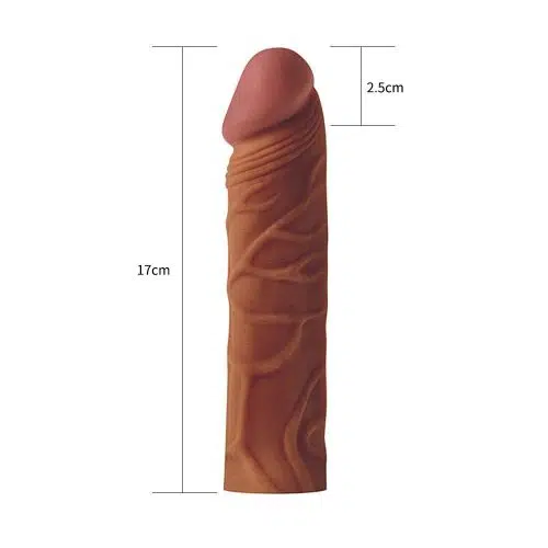 Add 30%" Pleasure X Tender Penis Sleeve (Brown) Adult Luxury