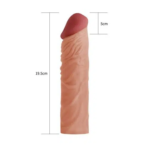 Add 5cm Pleasure Penis Sleeve ( Flesh) Adult Luxury