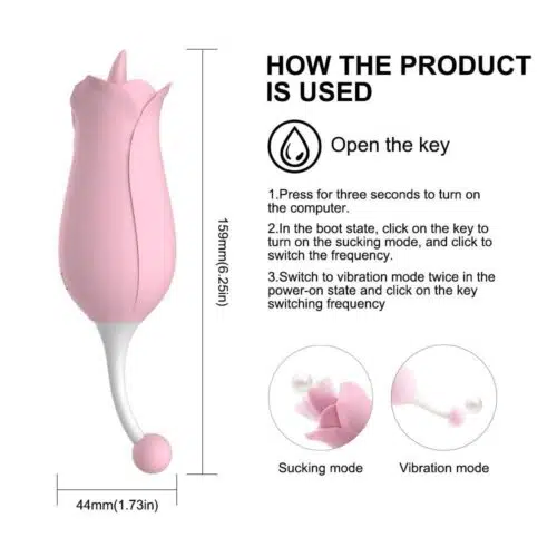 AdoreMe Rose Licking Vibrator - Light Pink Adult Luxury