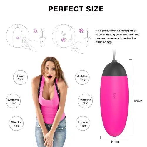 Aphrodisiac Couples Vibrator with Remote Control (Pink) Adult Luxury