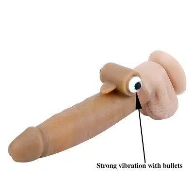 Vibrating Penis Sleeve ( Brown) Adult Luxury