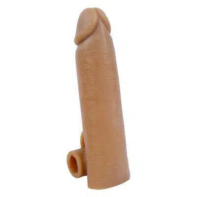 Vibrating Penis Sleeve ( Brown) Adult Luxury