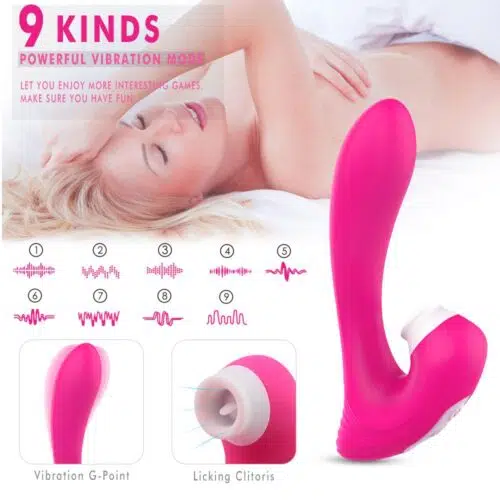 Aura-Oceanus® Licking & Sucking vibrator (Pink) Adult Luxury