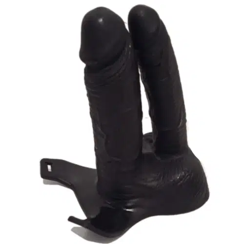 Double Hollow Dildo With Strap-On (Black) Adult Luxury