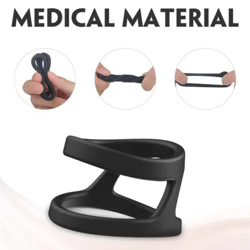 Double Multifunction Silicone Strong Cock Ring Medical Material Sex toy Adult Luxury