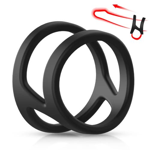 Double Multifunction Silicone Strong Cock Ring Adult Luxury