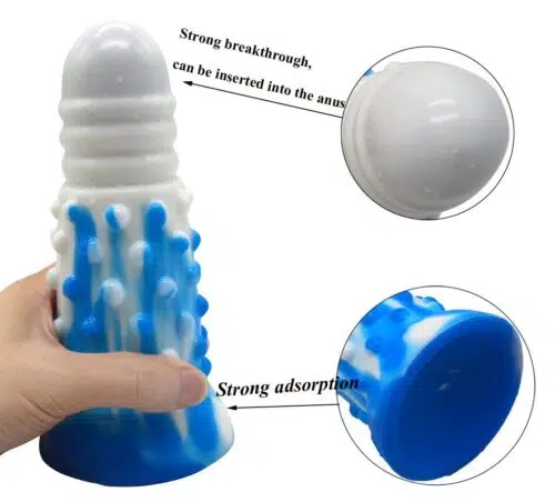 FAAK SILICONE DILDO (Blue and White) Adult Luxury