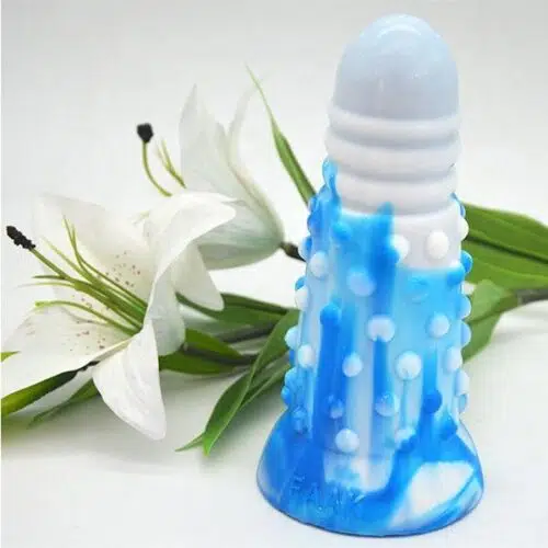 FAAK SILICONE DILDO (Blue and White) Adult Luxury