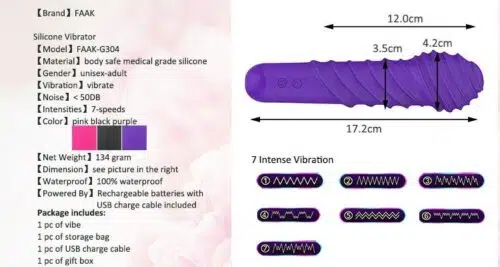 FAAK Silent Vibrator ( Purple) Adult Luxury