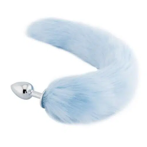 Fox Tail Anal Butt Plug (Blue)