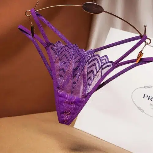 Goddess Sensual Panties Purple Adult Luxury