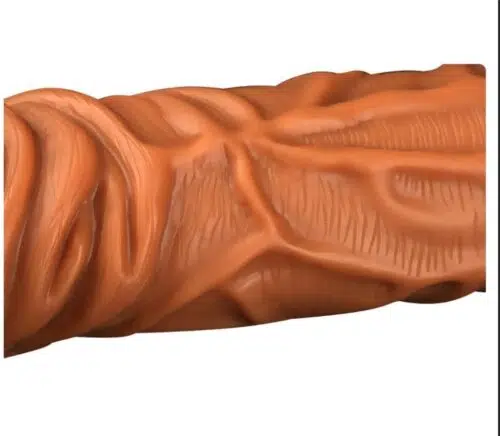 Humanlike Penis Enlargement Sleeve ( Brown) Adult Luxury