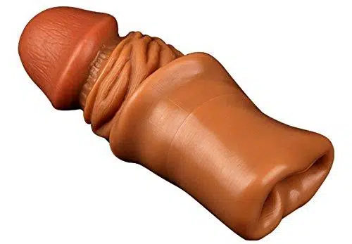 Humanlike Penis Enlargement Sleeve ( Brown) Adult Luxury