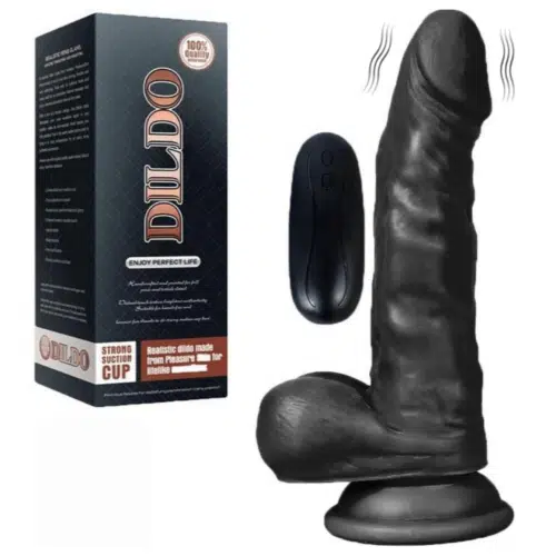 Hunk Eagle Black Vibrating Dildo ( 17cm x 3.5cm) Adult Luxury