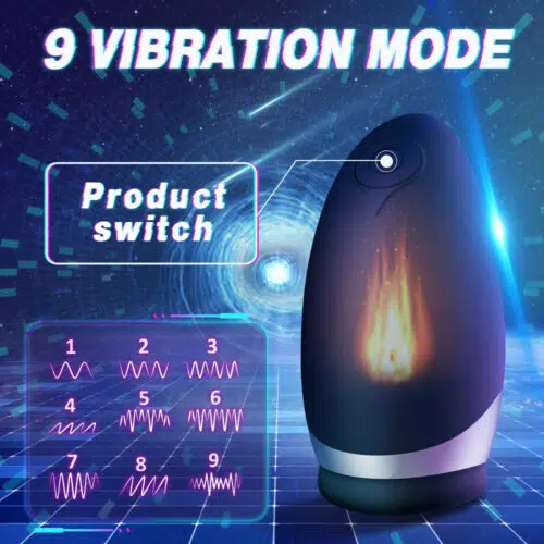 Satisfação Final Heating Automatic Mastrubator 9 Vibration Modes Adult Luxury