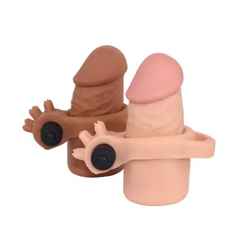 Add 5cm" Pleasure X Tender Vibrating Penis Sleeve(Flesh) Adult luxury