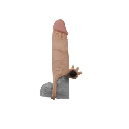 Add 5cm" Pleasure X Tender Vibrating Penis Sleeve(Flesh) Adult luxury