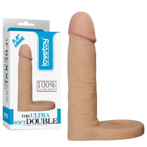 The Ultra Soft Realistic Double Rider Cockring Dildo Adult Luxury