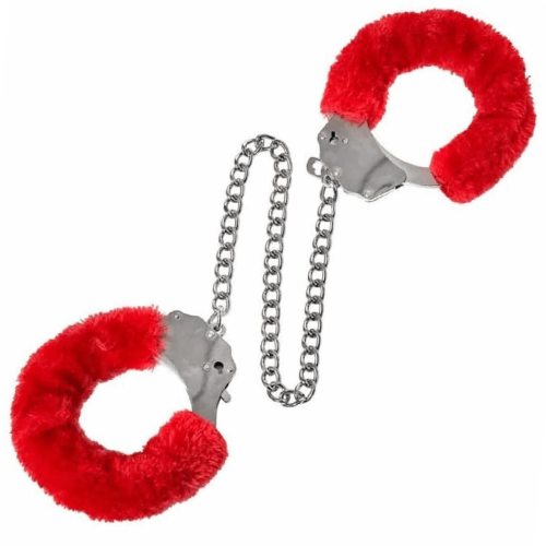 Long Ankle Chain Fluffy Cuffs Bondage Sex Handcuffs Adult Luxury