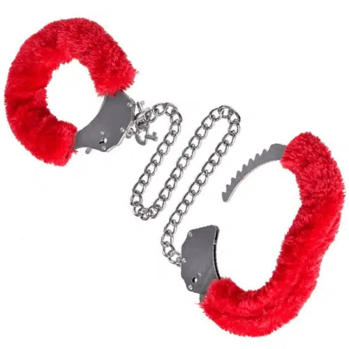Long Ankle Chain Fluffy Cuffs Bondage Sex Handcuffs Adult Luxury