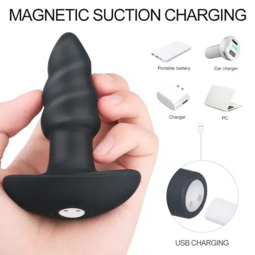 Love Screw Unisex Anal Butt Plug With Remote Adult Luxury