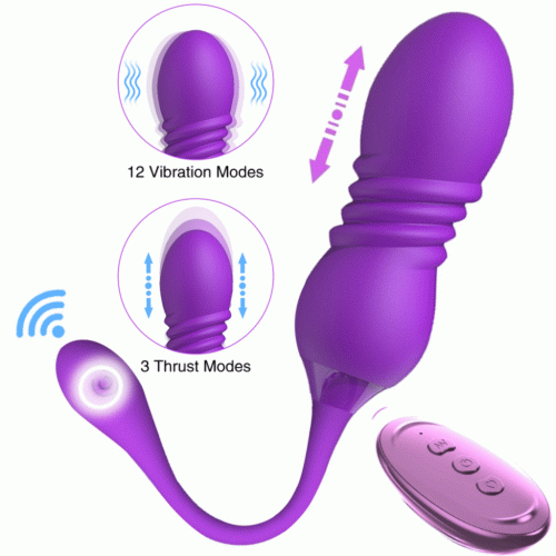 Jeu d'esprit Thrusting Vibe (Purple) Vibrator Sex Toy Adult Luxury