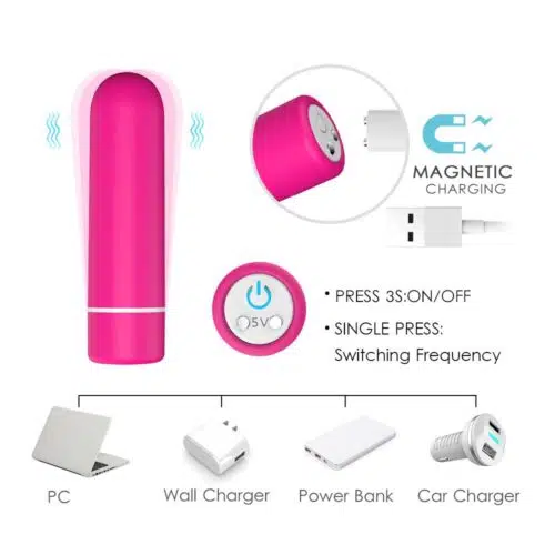 Magic Unisex Bullet Remote-Control Vibrator ( Pink) Adult Luxury