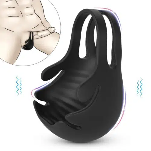 Mighty Max Vibrating Testicle Stimulator and Cock Ring Adult Luxury