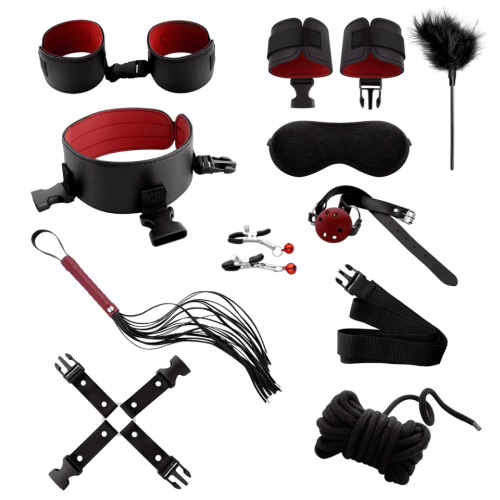 NSINK Luxury Bondage Kit (Red & Black) Adult Luxury