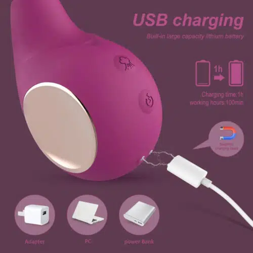 Odyssey Bio Air Vibe® 2 in 1 Vibrator Pink USB Charging Adult Luxury
