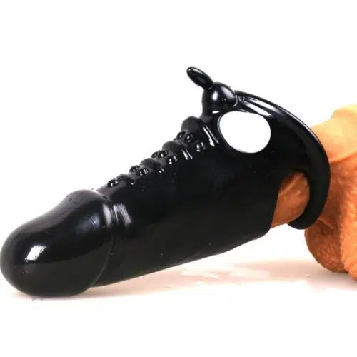 One Size Fits All Black Penis Enlargement Sleeve Adult Luxury