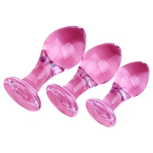 Pink Glass Anal Butt Plugs From Pretty Sex Toys Adult Luxury