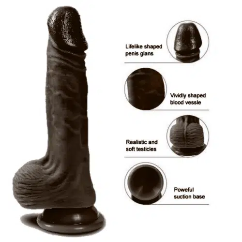Premium Quality Dildo (Black) Adult Luxury Sex Toys 