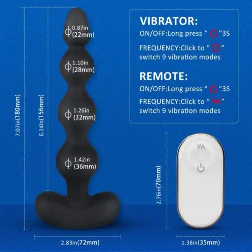 Premium Remote Control Vibrating Anal Plug Adult Luxury