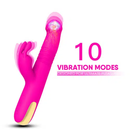 Rabbit Thrusting Vibrator Purple 10 Vibration Modes Adult Luxury