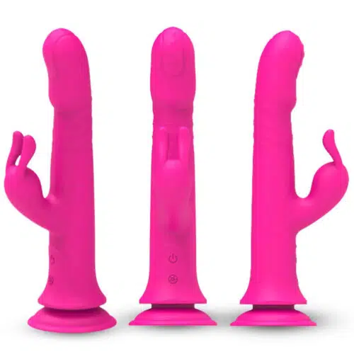 Pro Thrusting Remote Control Suction-Cup Rabbit Vibrator  Full Products Adult Luxury