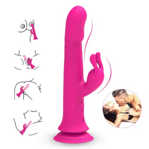Pro Thrusting Remote Control Suction-Cup Rabbit Vibrator  How to Use Vibrator Adult Luxury