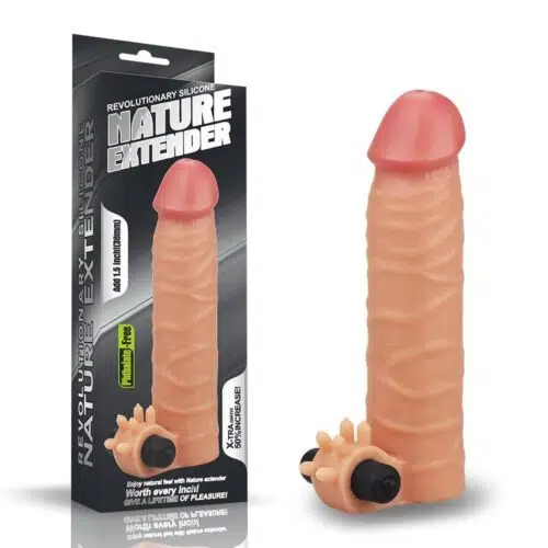 Real Feel Vibrating Penis Sleeve from Germany +50% (Flesh) Adult Luxury