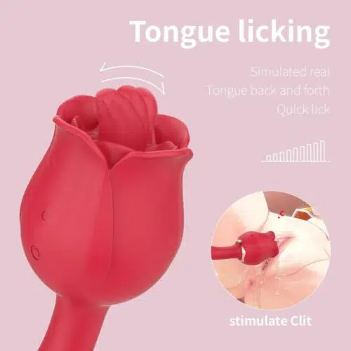 Rose Licking Vibrator Sex Toy For Women Adult Luxury